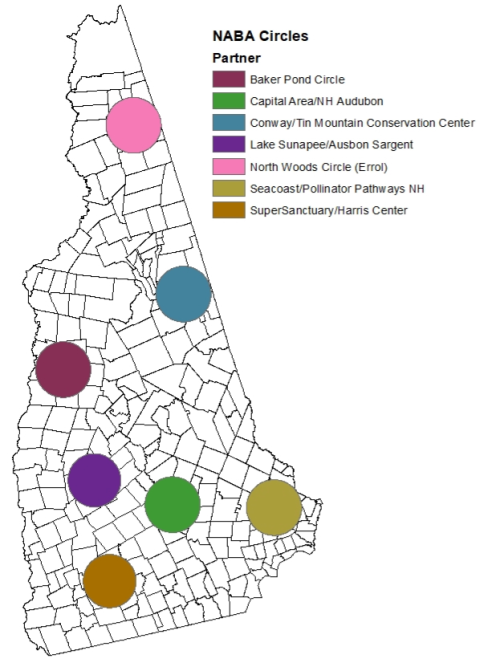 Map of NHBMN Count Circles as of February 2024